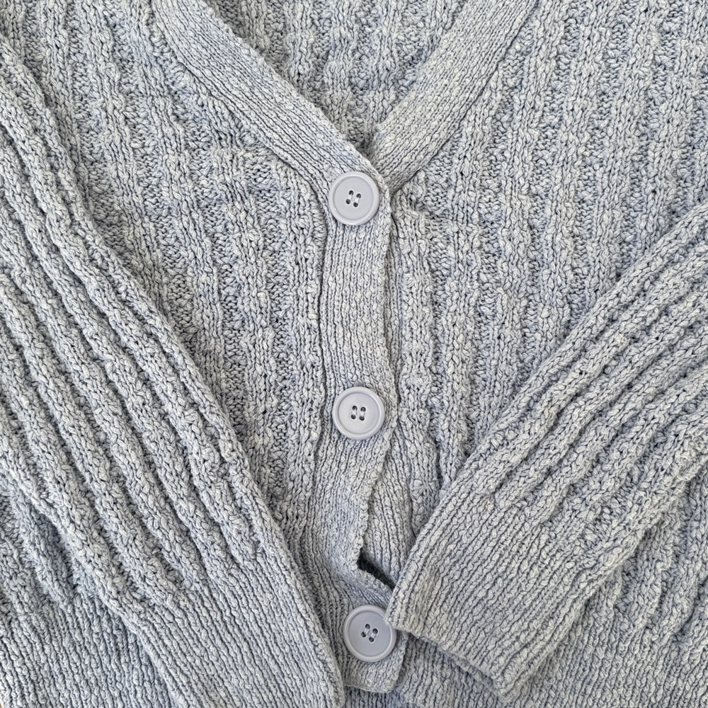 Forever 21 Pastel Blue Textured Cardigan - Picture 3 of 3
